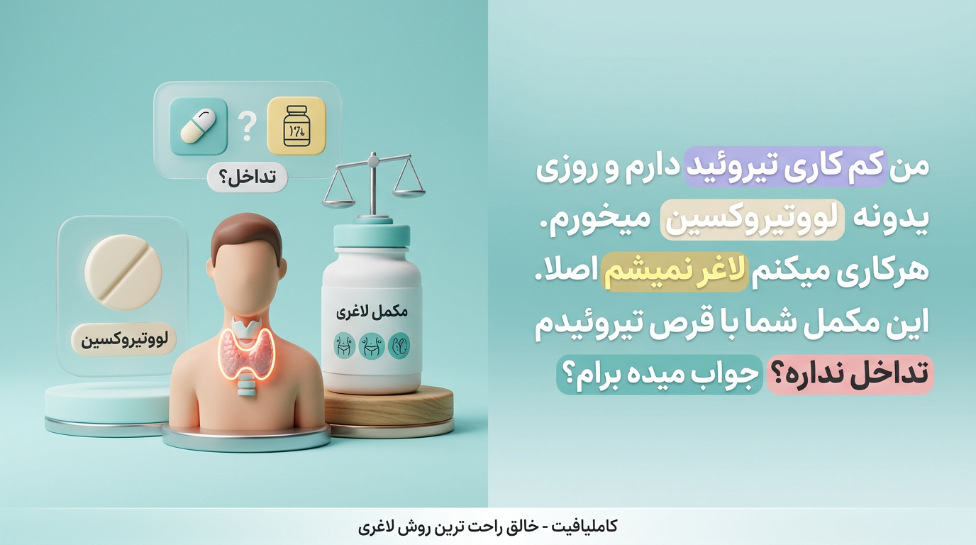 برای کمکاری تیروئید جواب میده و تداخل دارویی نداره؟